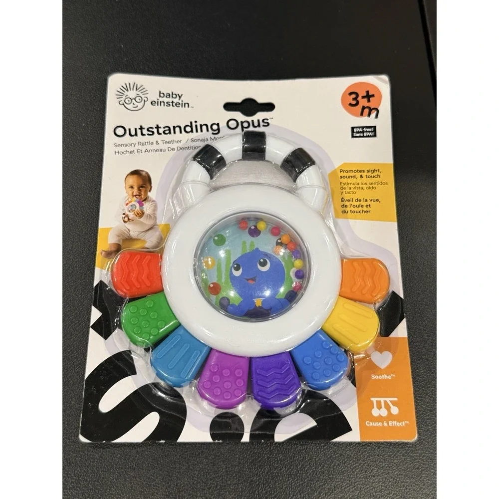 Baby Einstein Outstanding Opus The Octopus Sensory Rattle & Teether Multi-Use